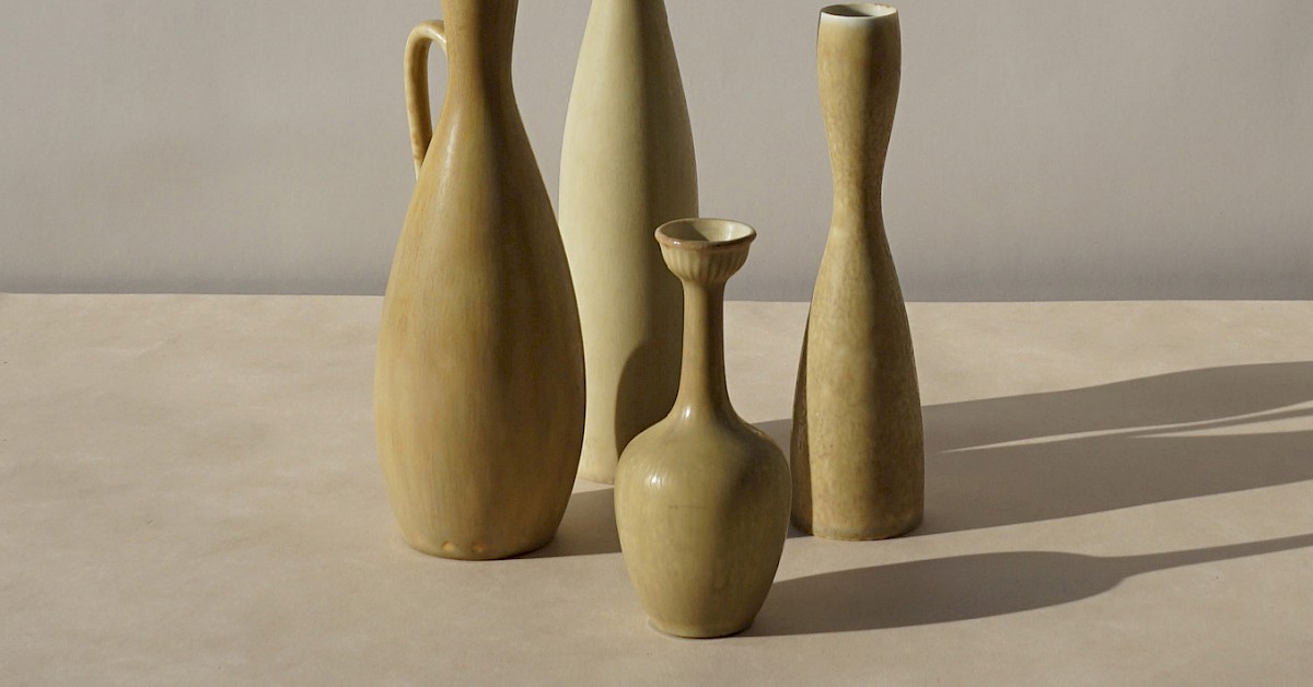 A collection of four vases designed by Carl-Harry Stålhane and